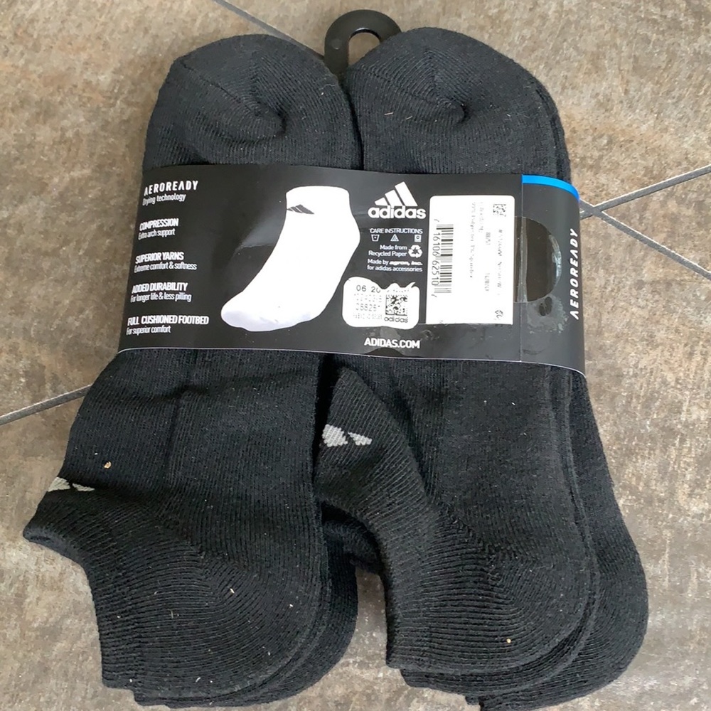 ADIDAS MEN’S CUSHIONED AERORADY COMPRESSN NO SHOW - Picture 6 of 13